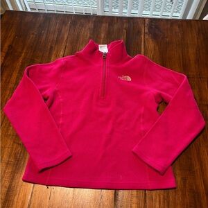 The North Face Hot Pink Fleece Quarter-Zip size 7/8🤩